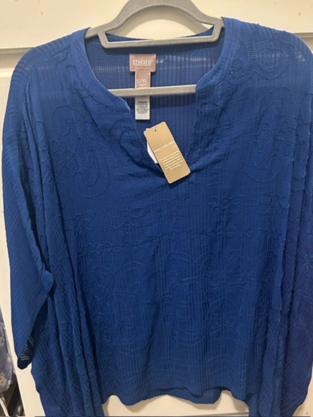Chico's NWT Vibrant Blue Summer Cool Top